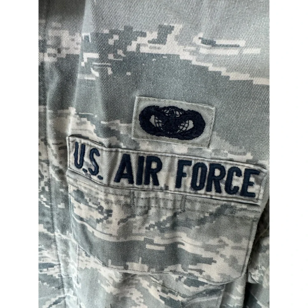 US Air Force ABU Digital Tiger Stripe Camo Field Jacket Mens 34R DSCP Military